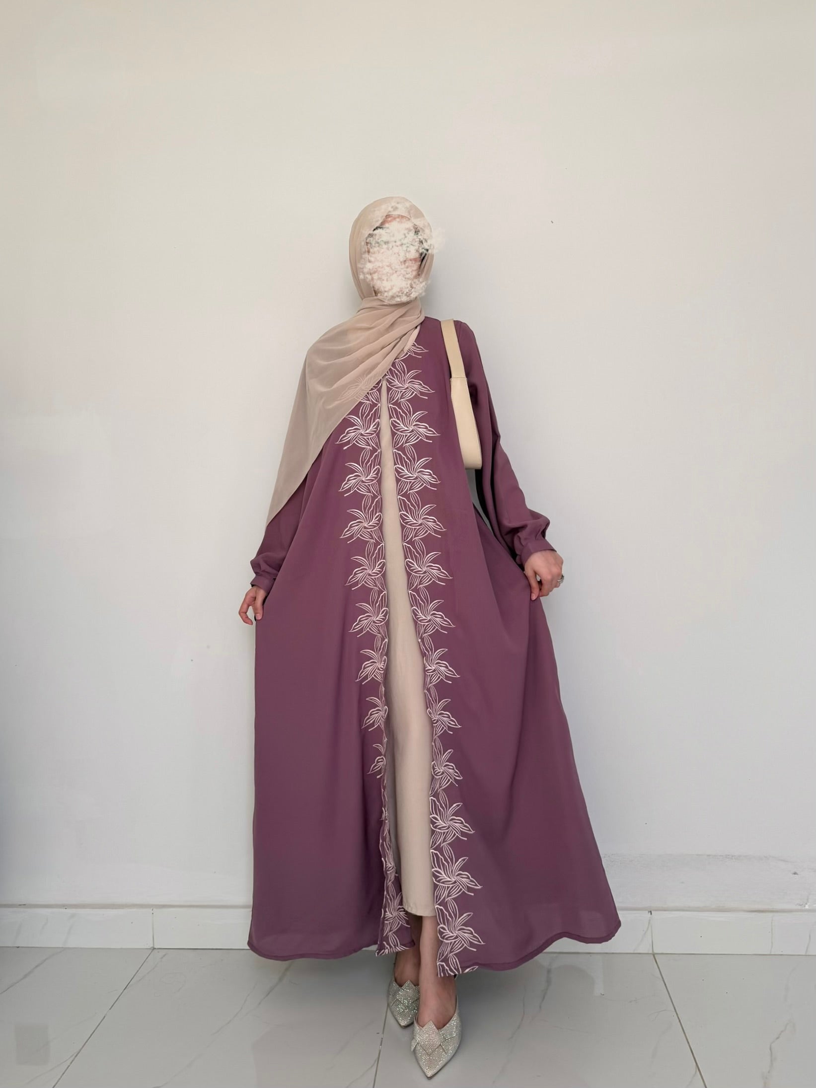 Rosalle - Front Embroidered Abaya