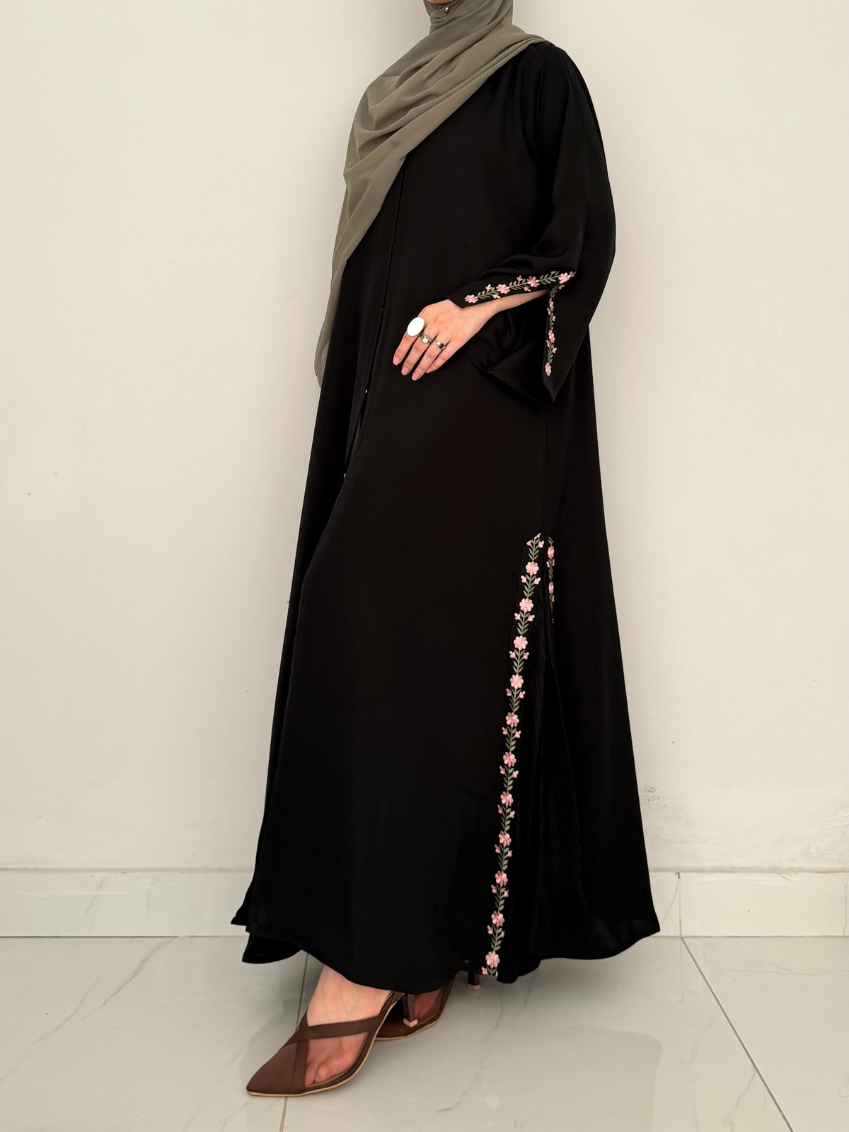 Eternal Bloom Embroidered Abaya