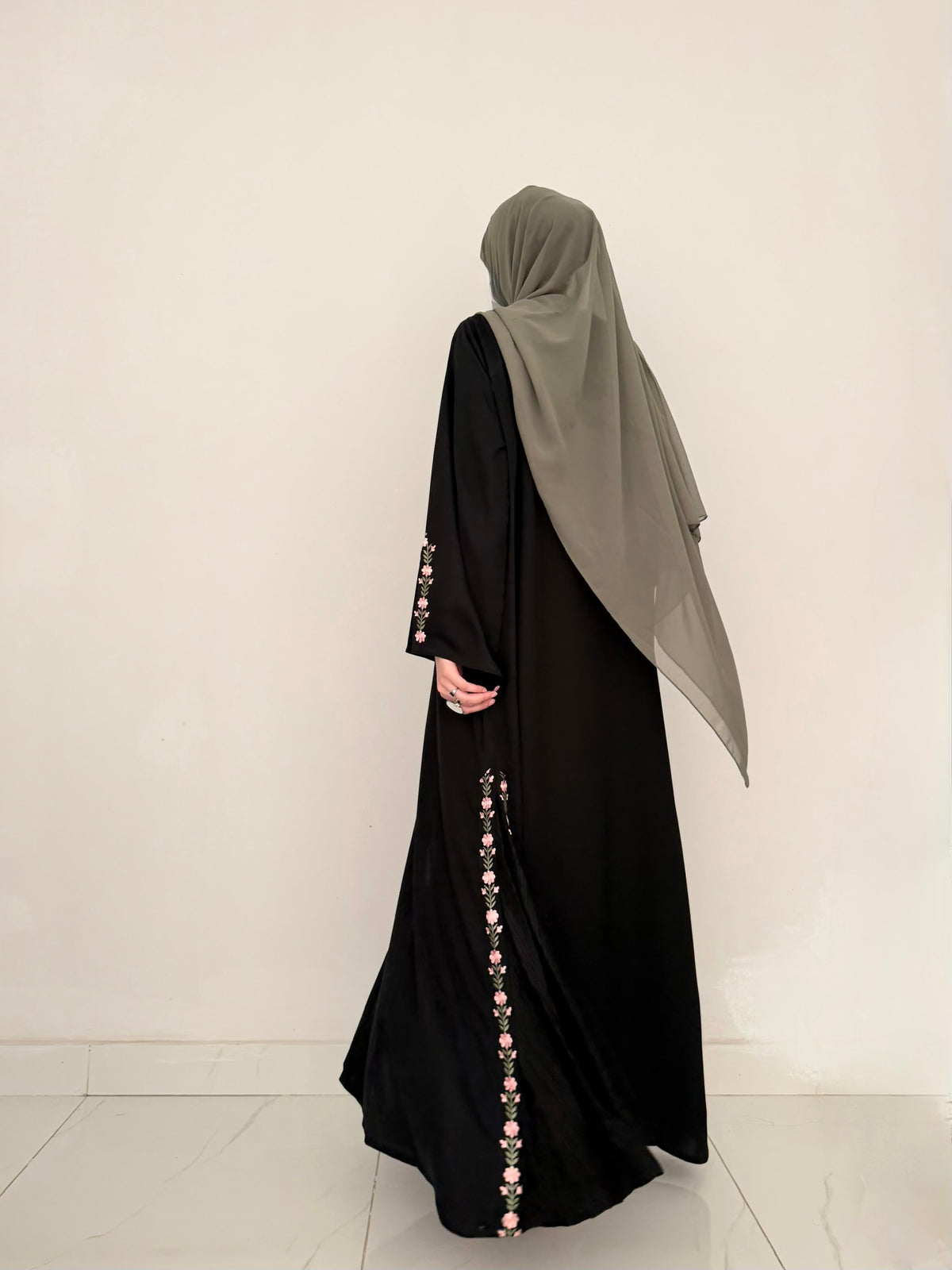 Eternal Bloom Embroidered Abaya