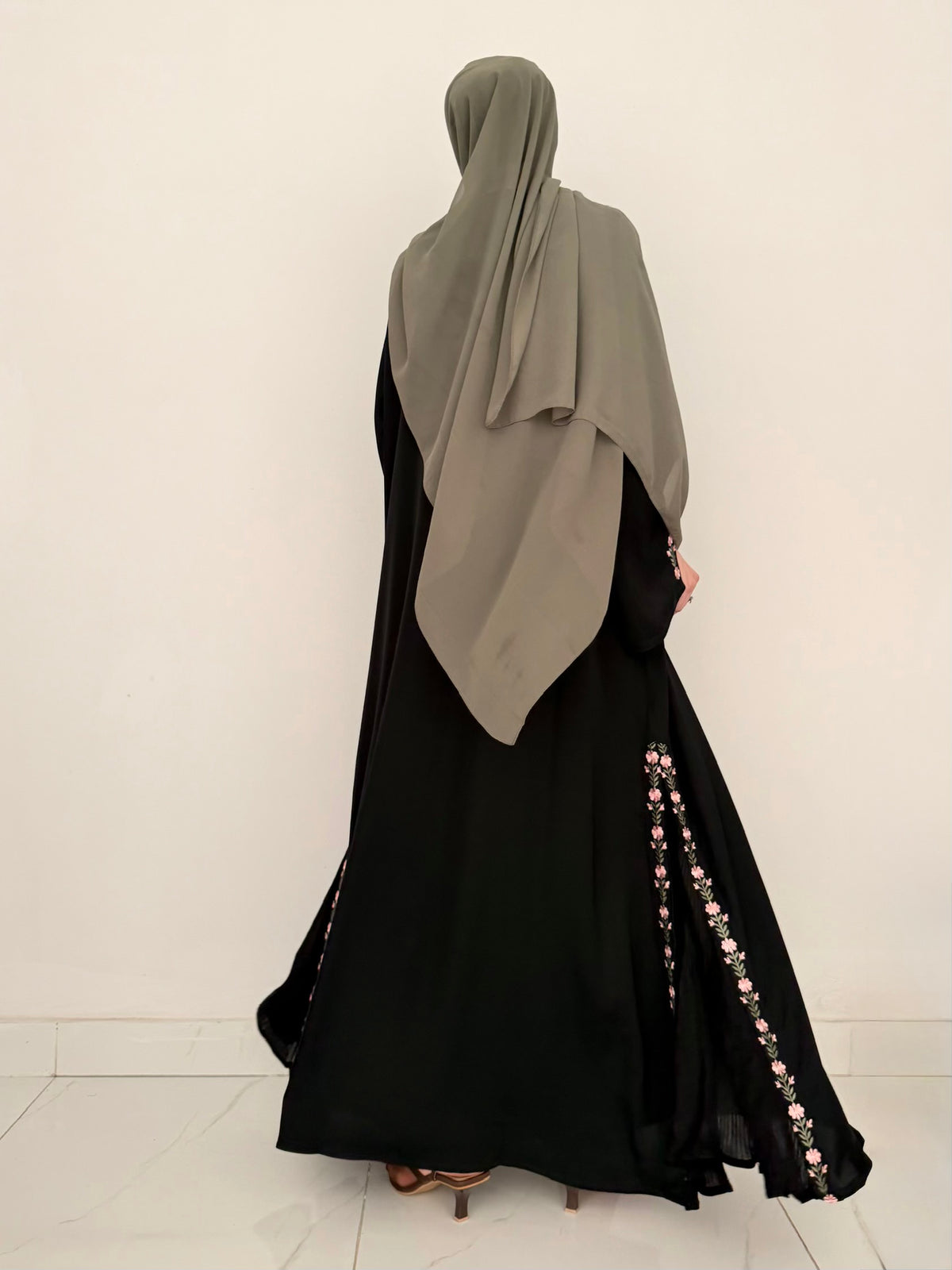 Eternal Bloom Embroidered Abaya