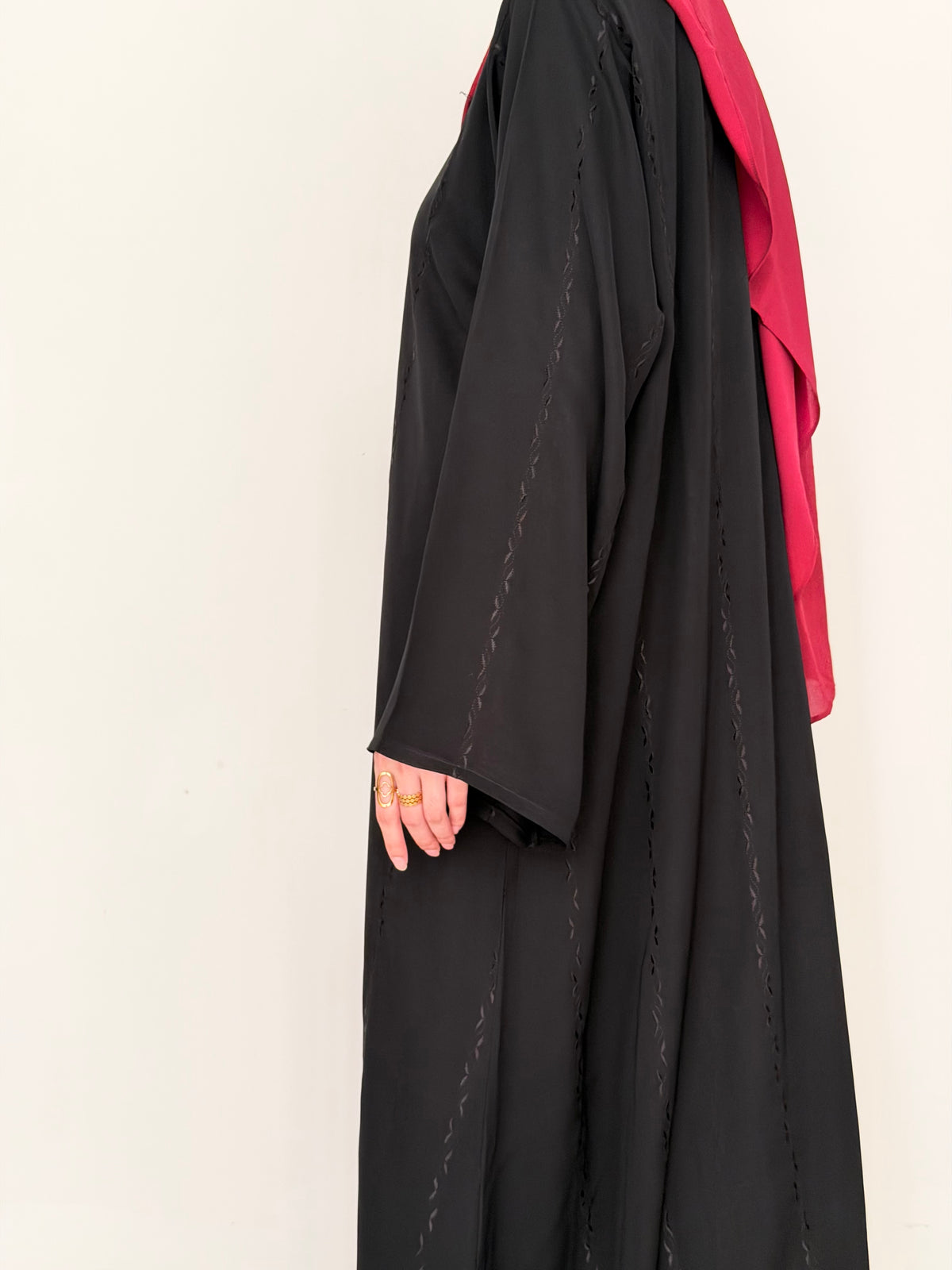 Jewel - Black Embroidered Abaya
