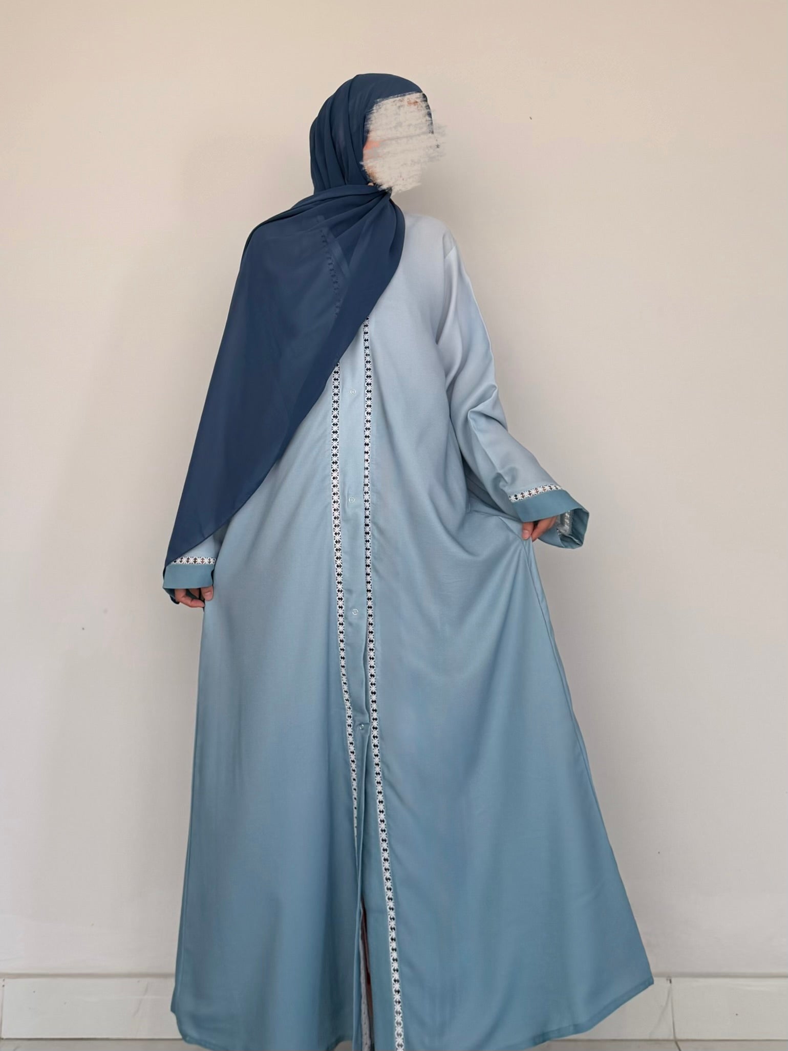Veil Abaya- Sky Blue