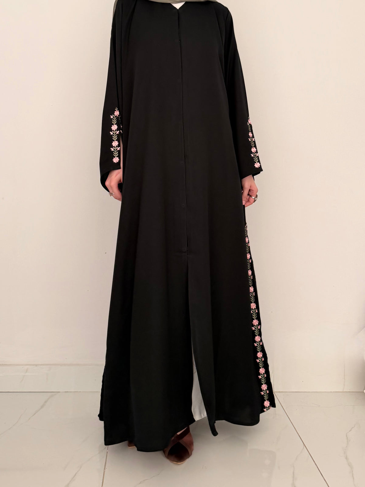 Eternal Bloom Embroidered Abaya