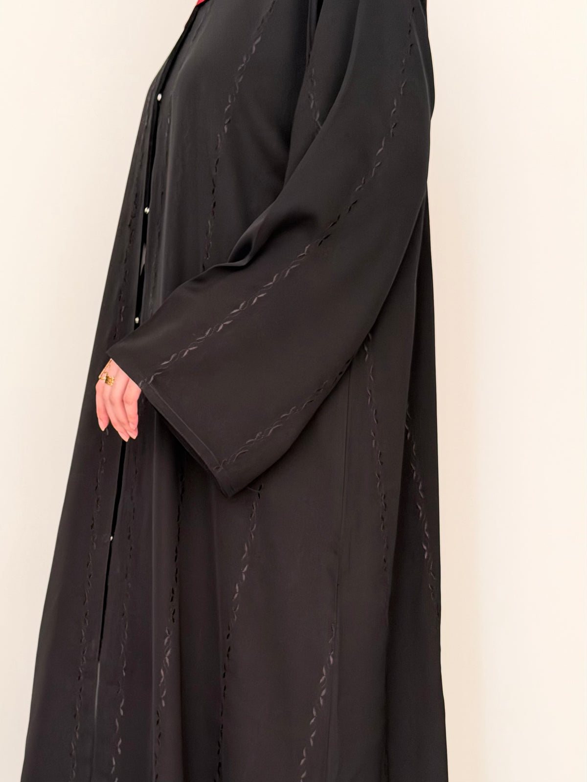Jewel - Black Embroidered Abaya