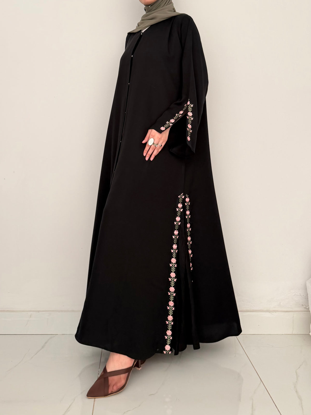 Eternal Bloom Embroidered Abaya