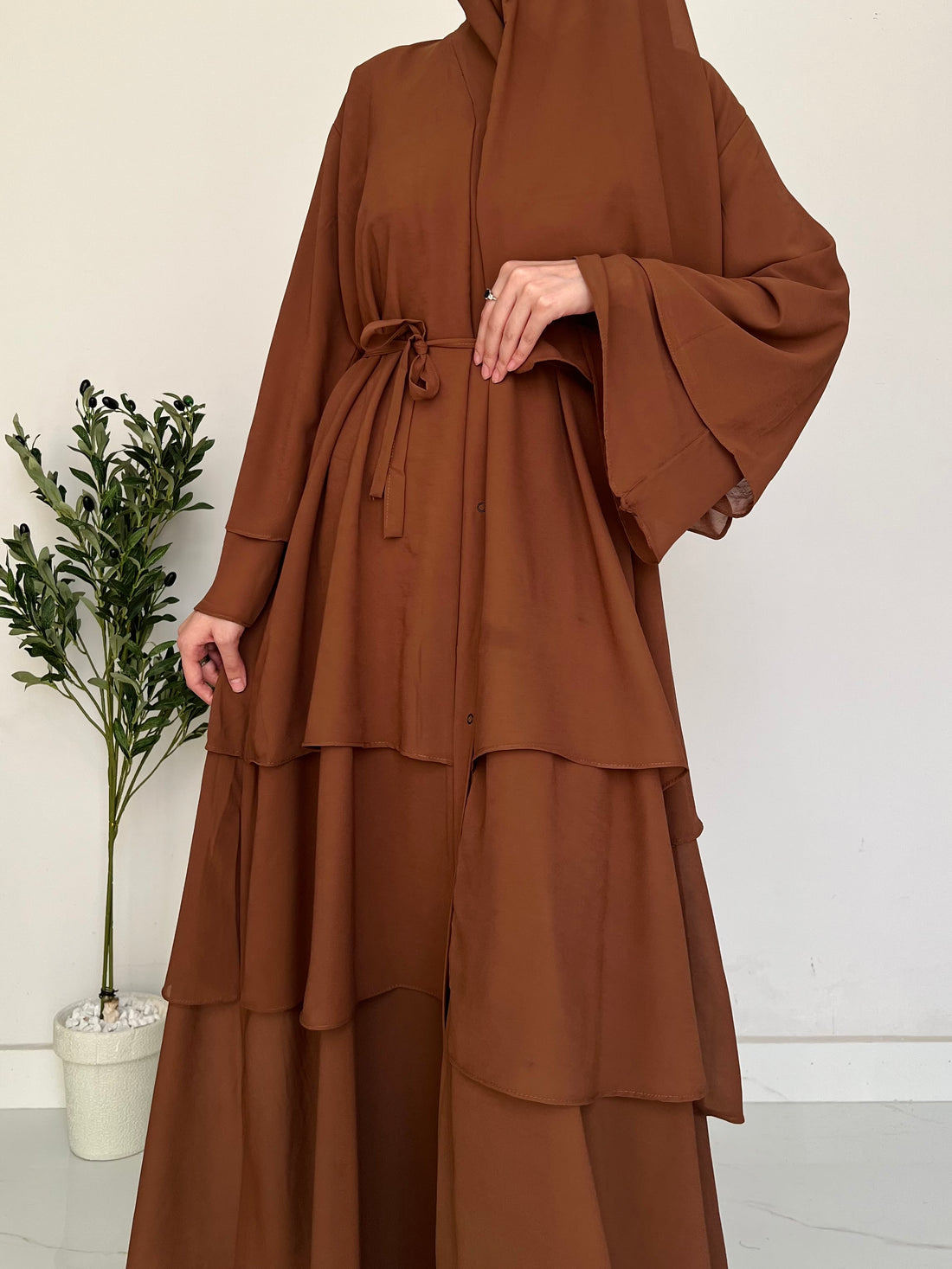 Layered Grace- Chocolate Brown