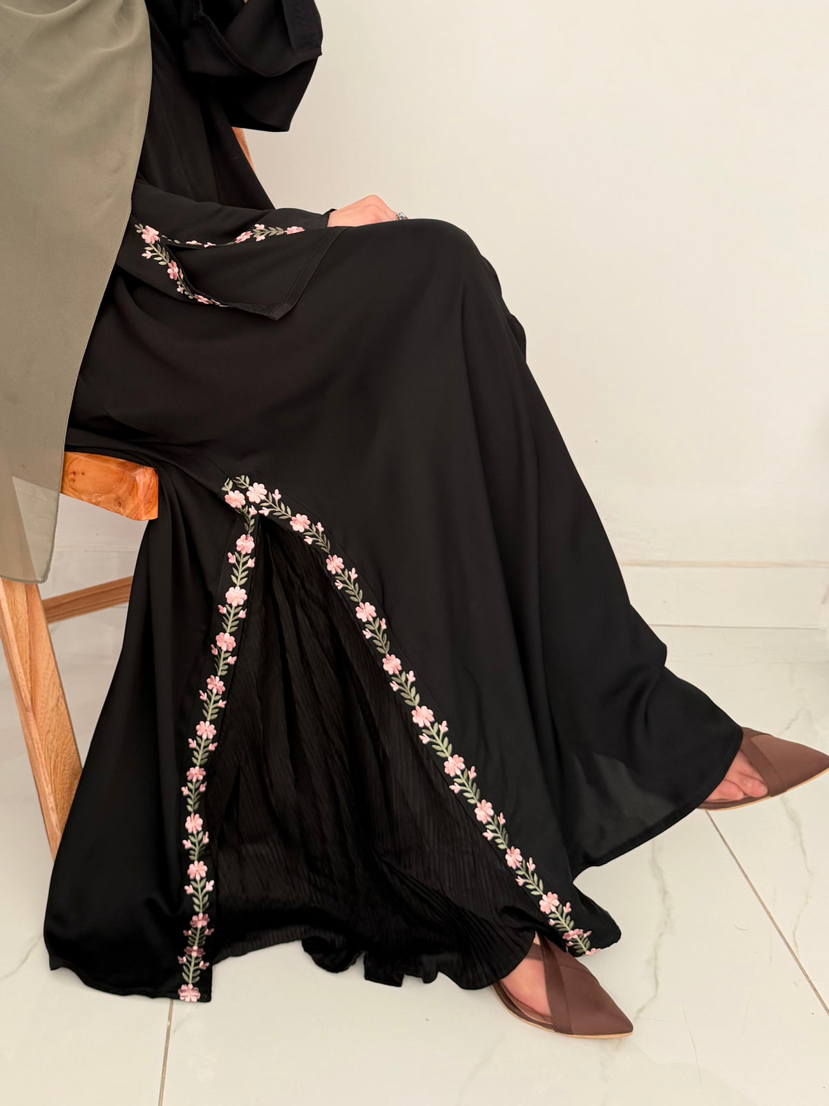 Eternal Bloom Embroidered Abaya