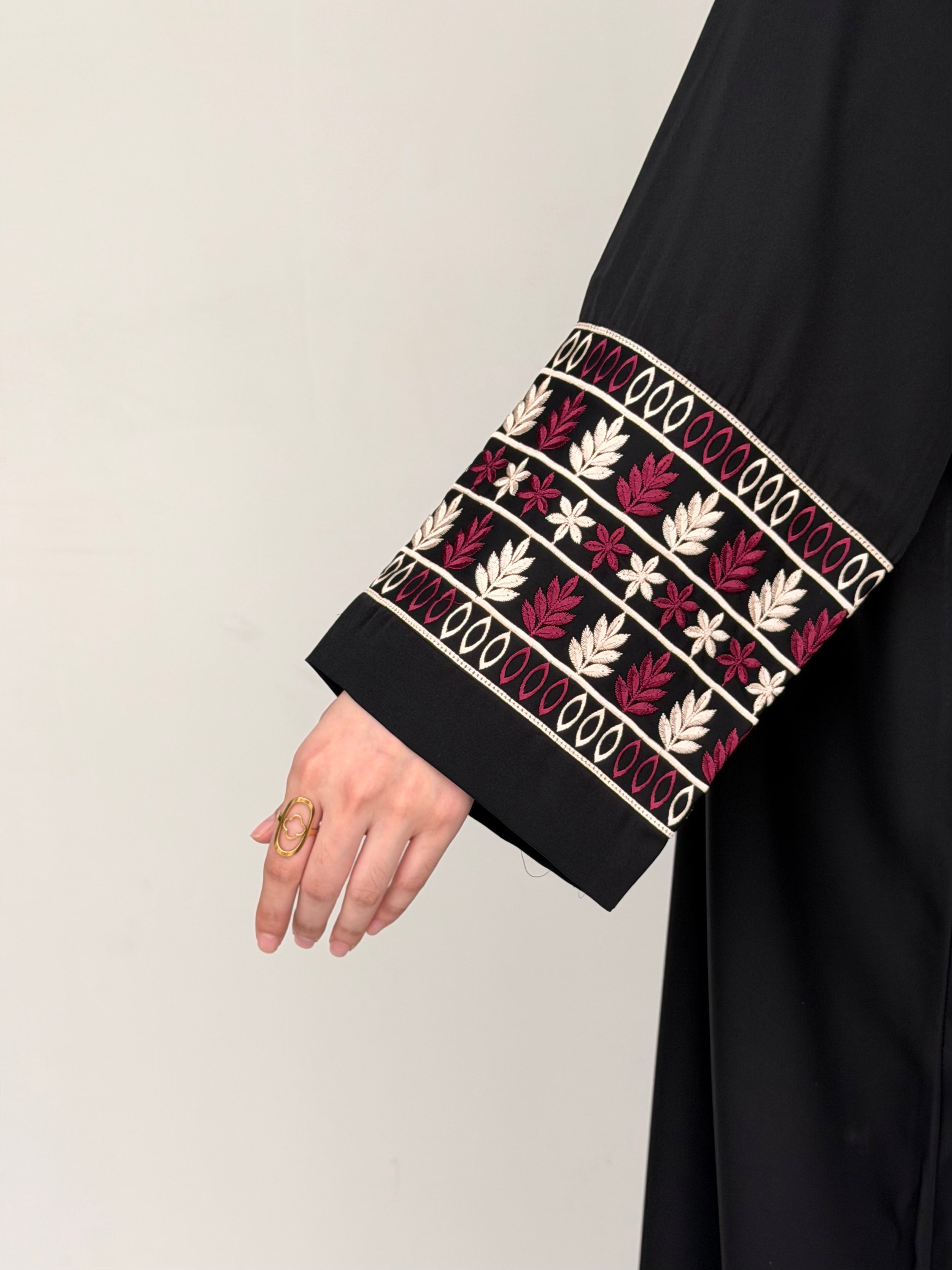 Band Embroidered Abaya