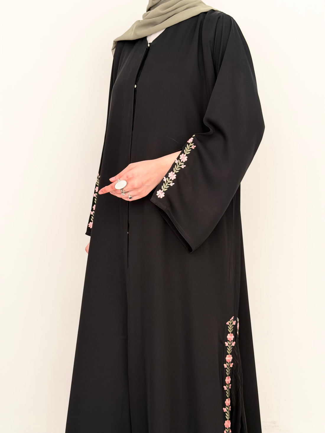 Eternal Bloom Embroidered Abaya