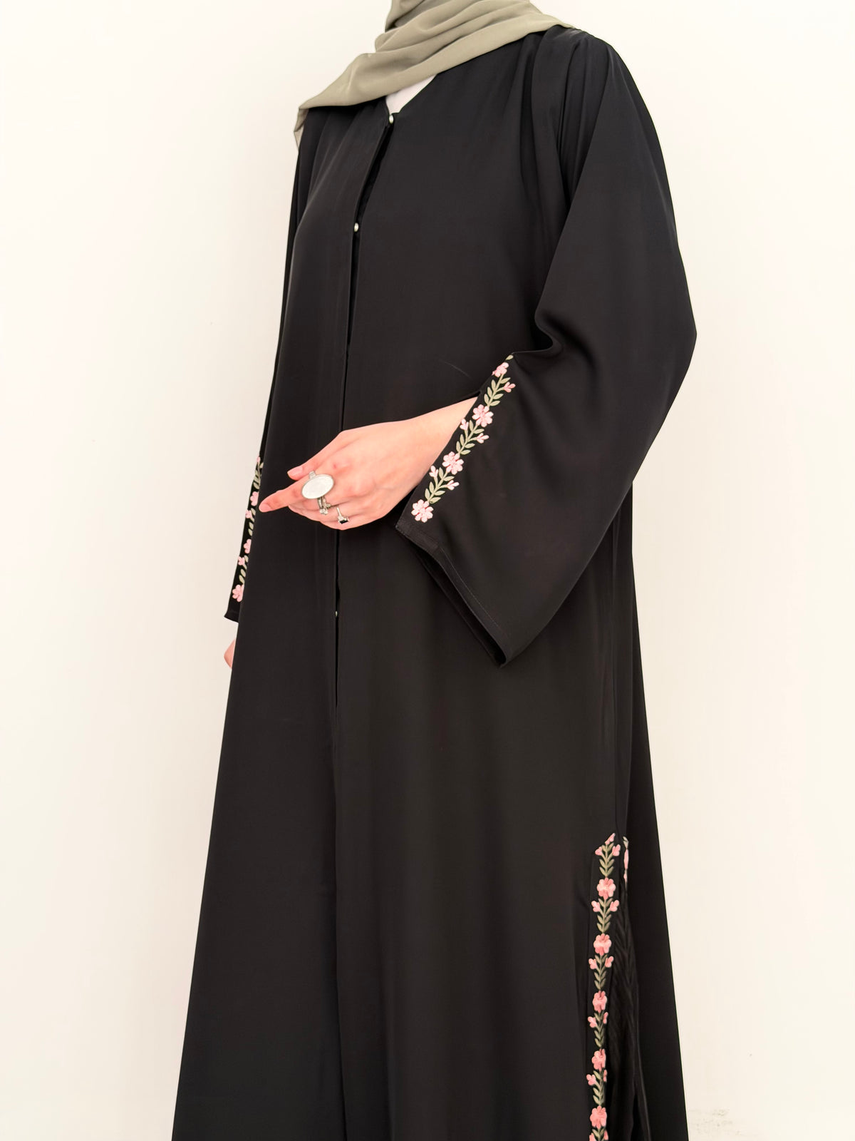 Eternal Bloom Embroidered Abaya