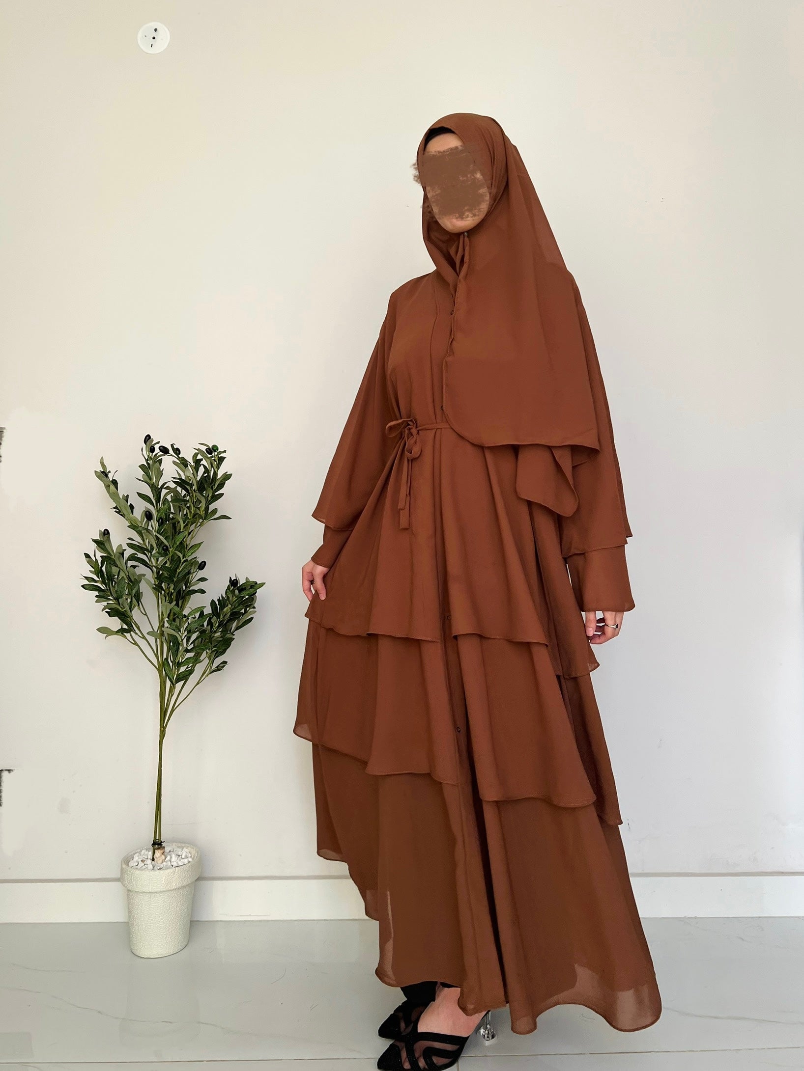 Layered Grace- Chocolate Brown
