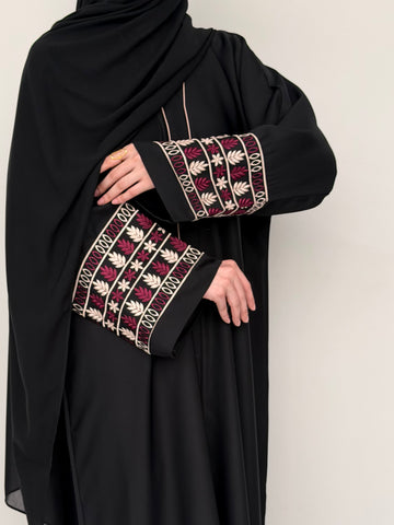 Band Embroidered Abaya