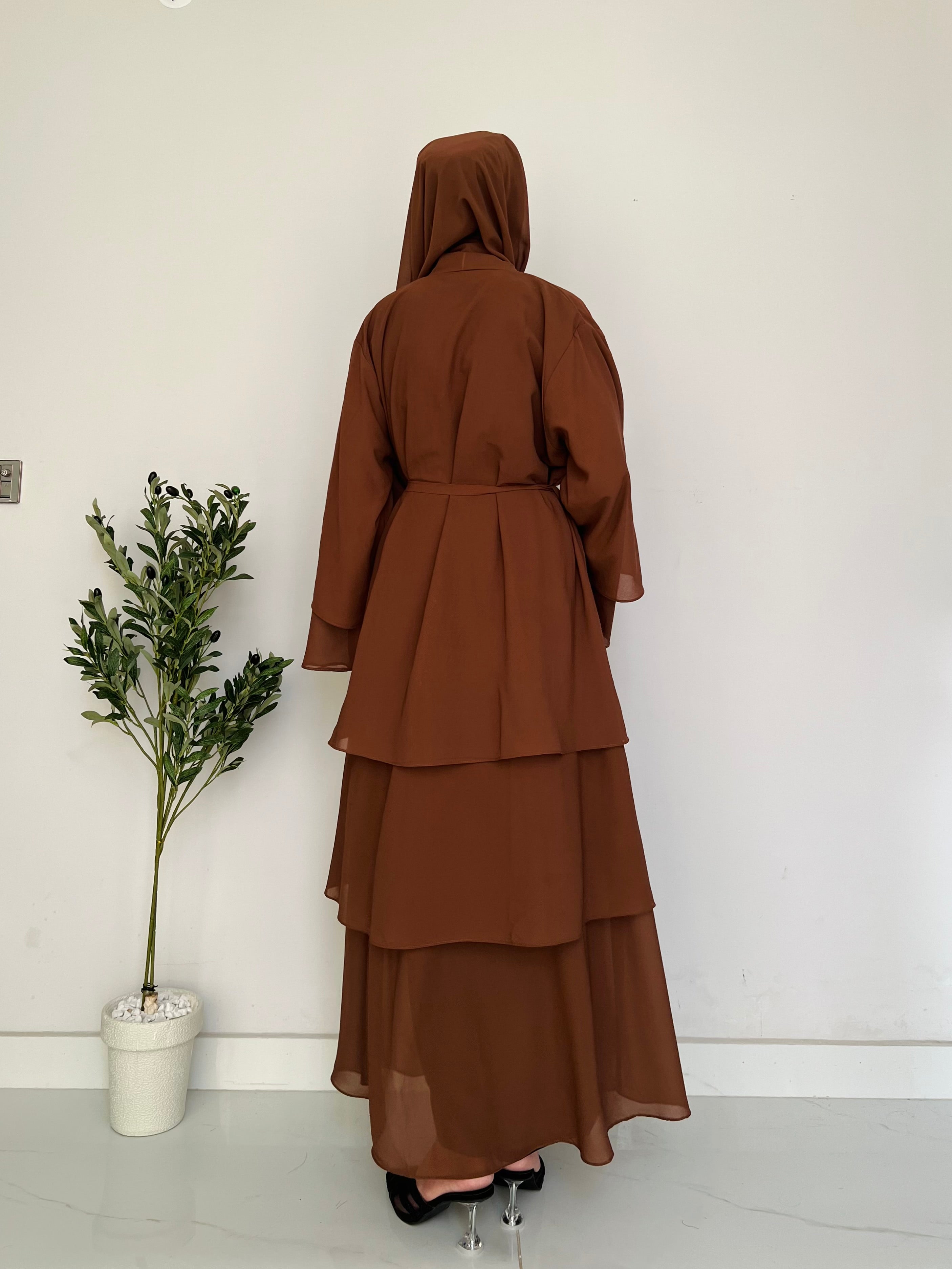 Layered Grace- Chocolate Brown