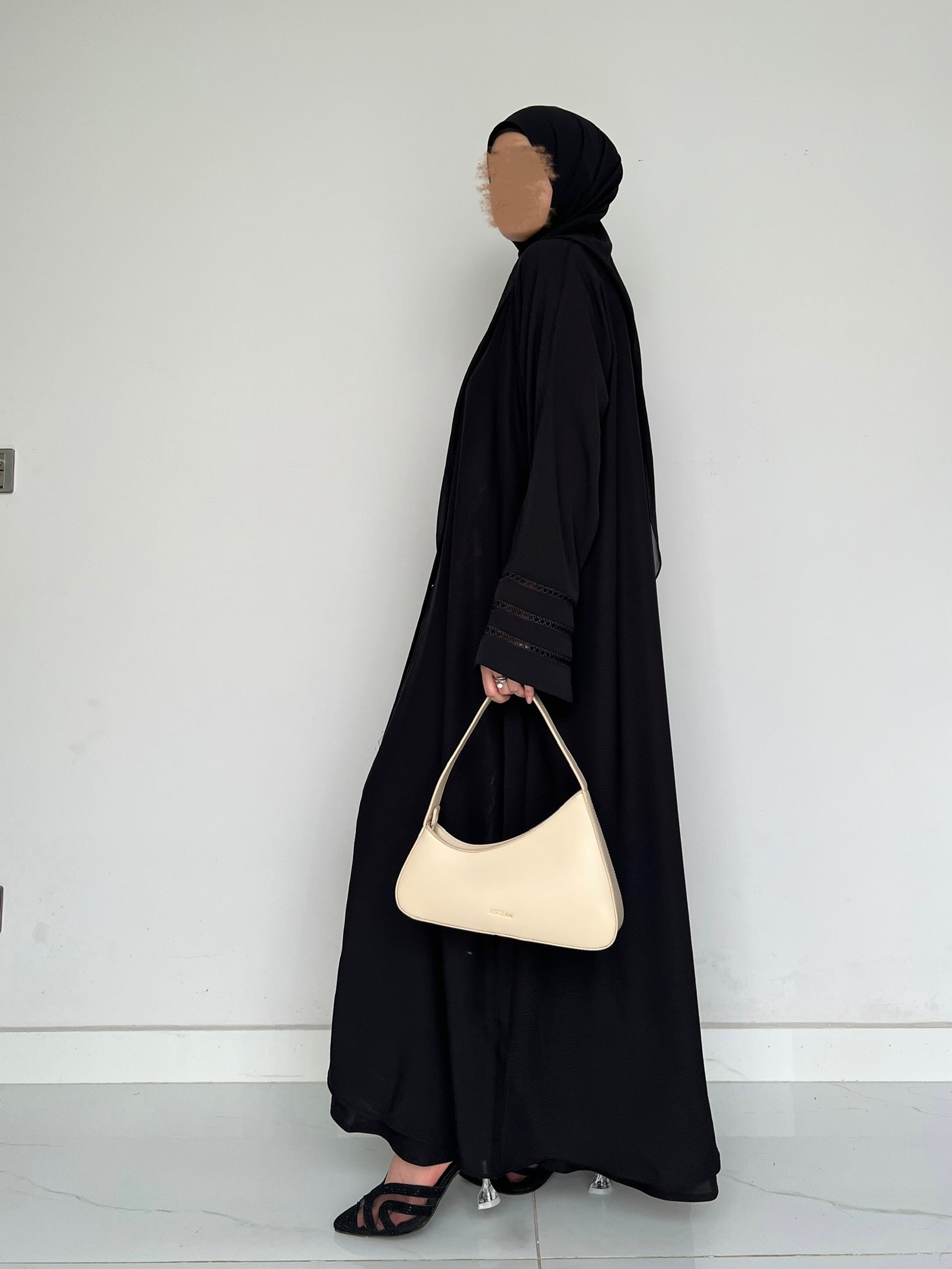 Noir - Elegant Abaya- BLACK