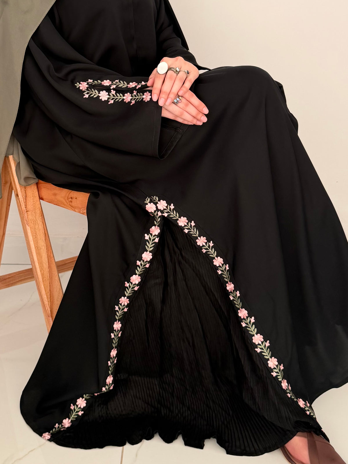 Eternal Bloom Embroidered Abaya