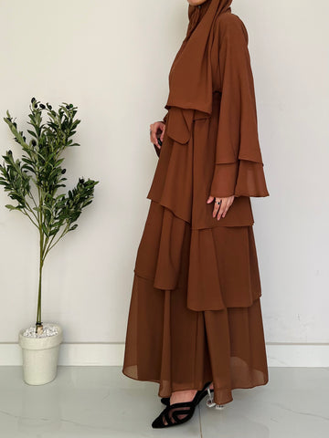 Layered Grace- Chocolate Brown