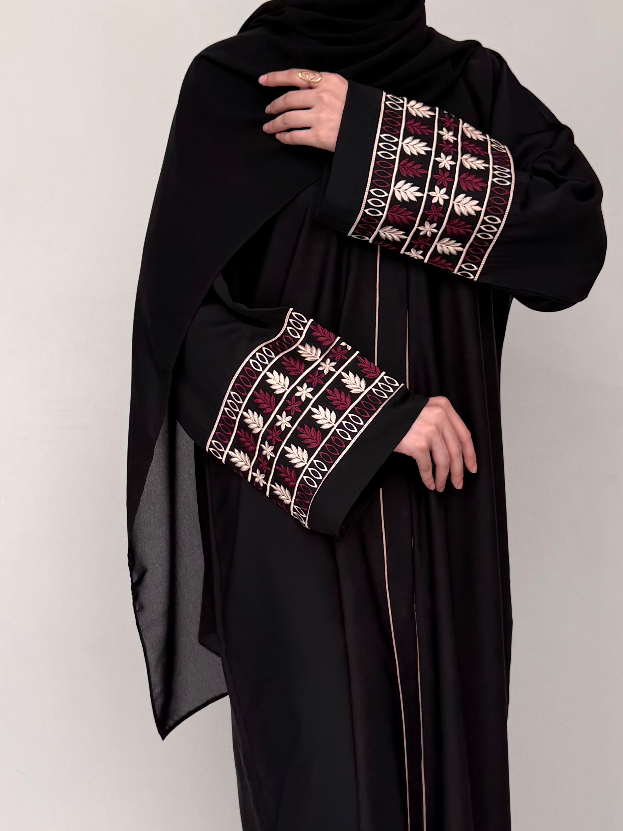 Band Embroidered Abaya
