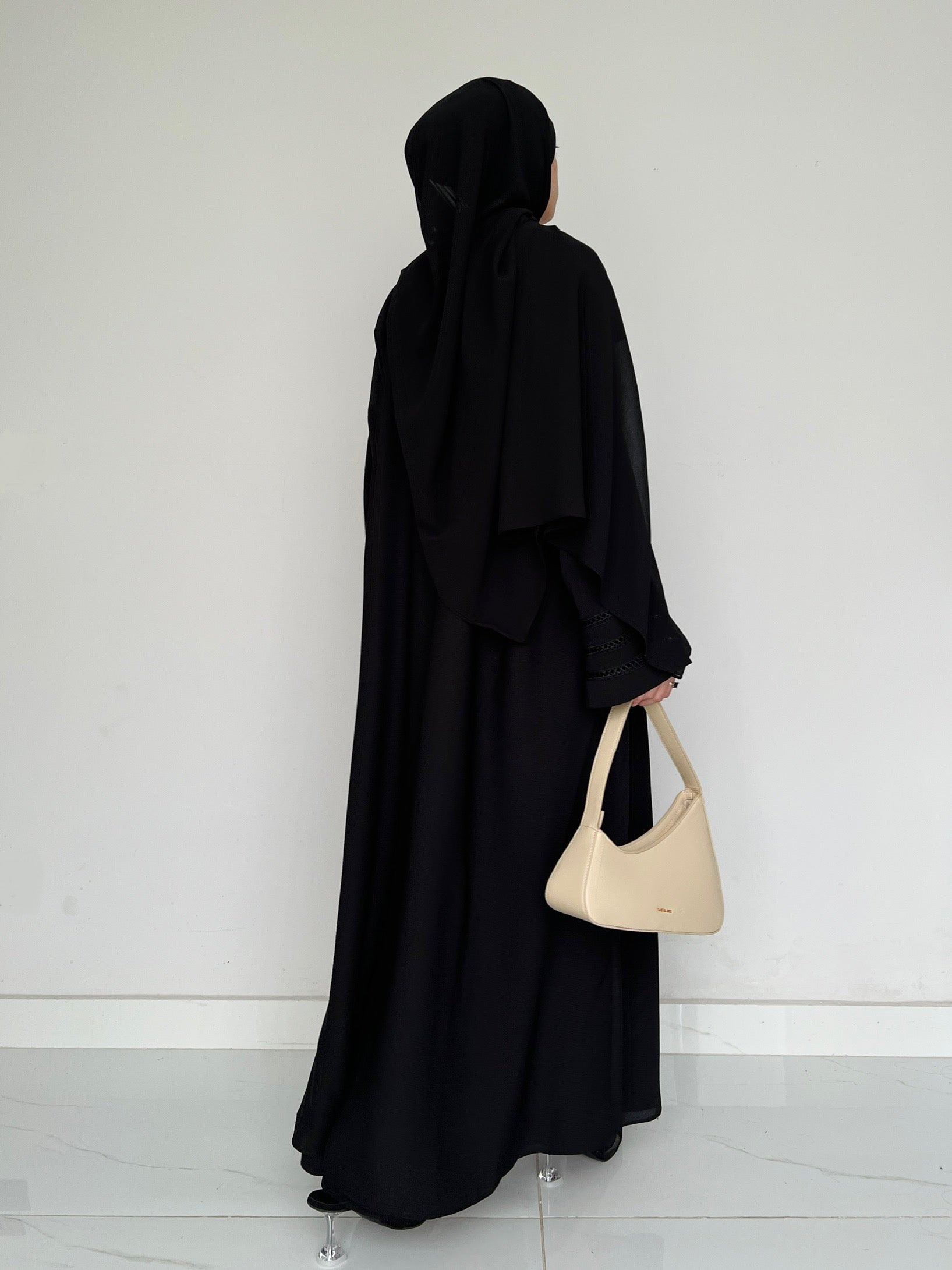 Noir - Elegant Abaya- BLACK