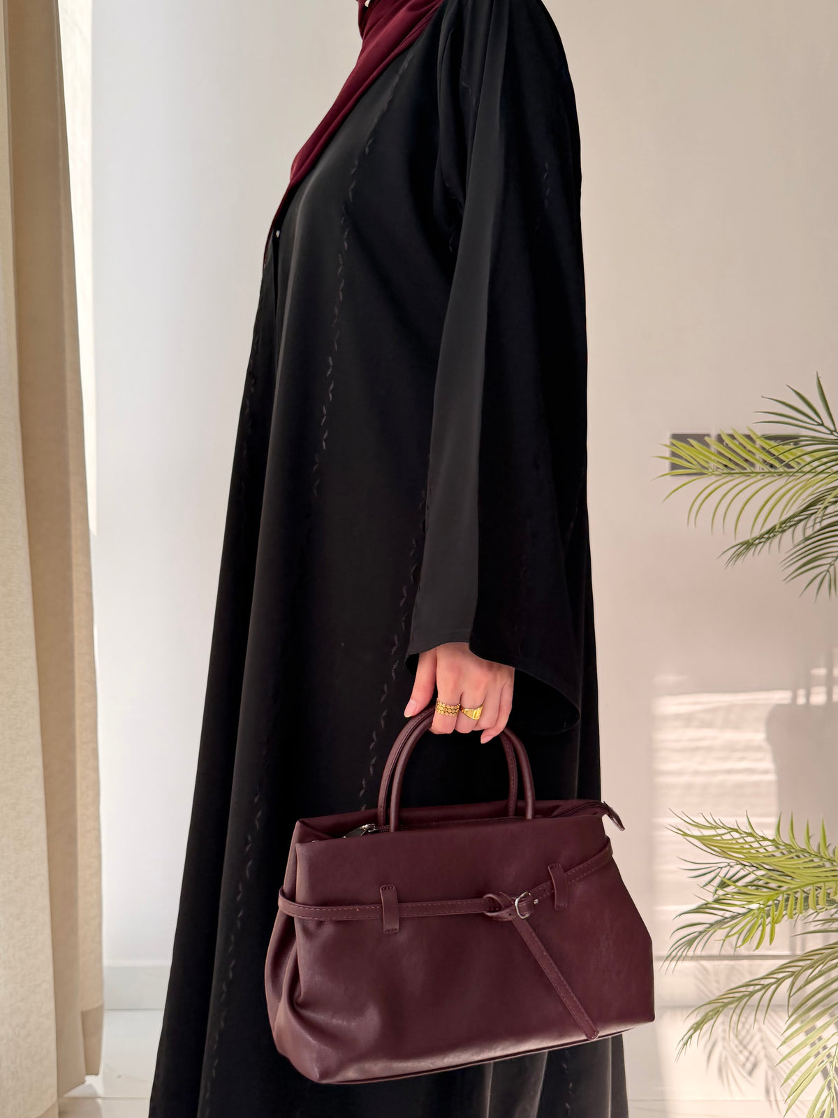 Jewel - Black Embroidered Abaya