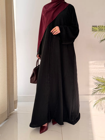Jewel - Black Embroidered Abaya