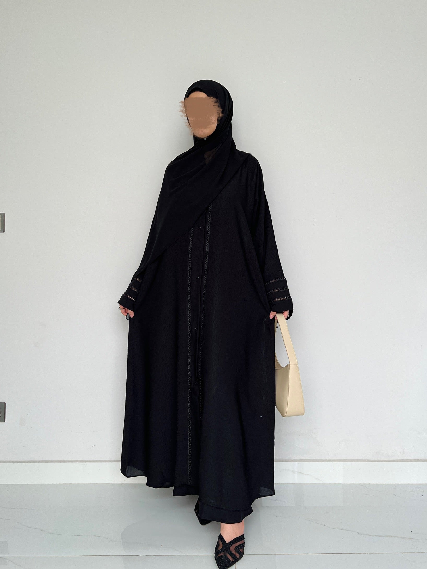 Noir - Elegant Abaya- BLACK