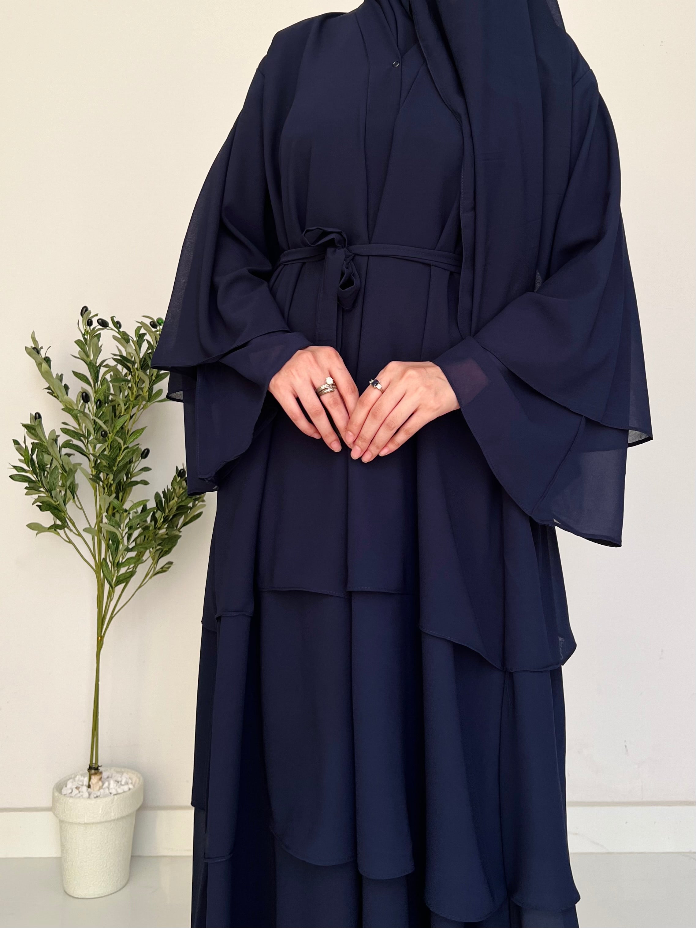 Layered Grace- Navy Blue