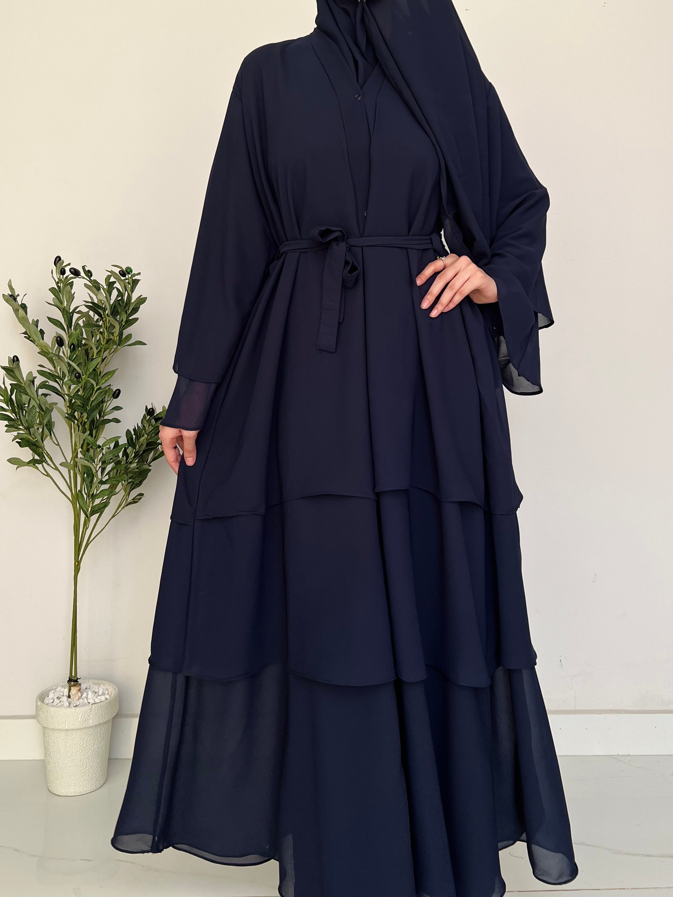 Layered Grace- Navy Blue