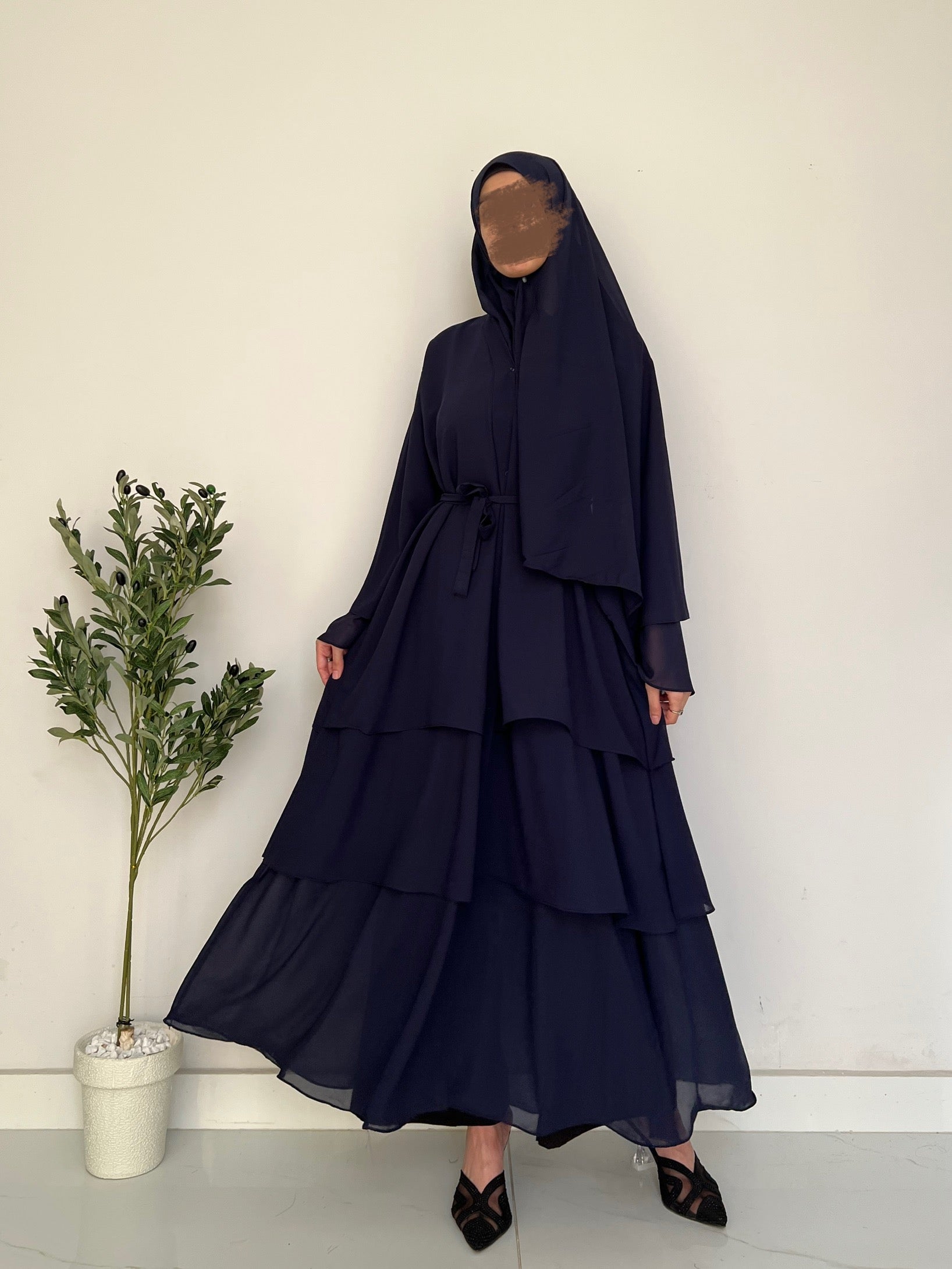 Layered Grace- Navy Blue