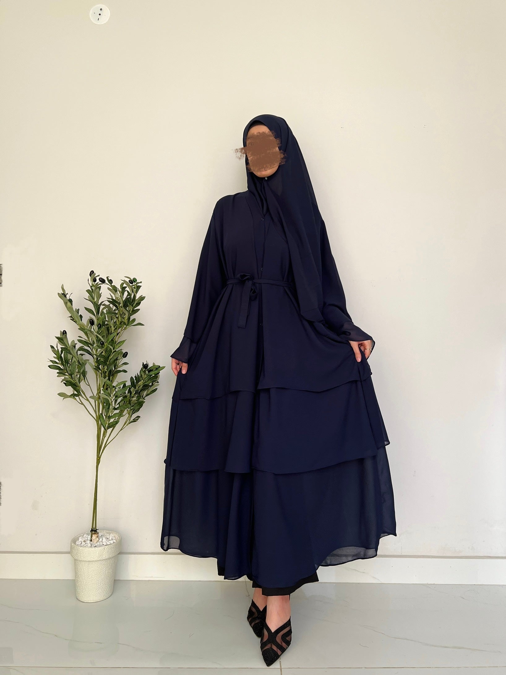 Layered Grace- Navy Blue