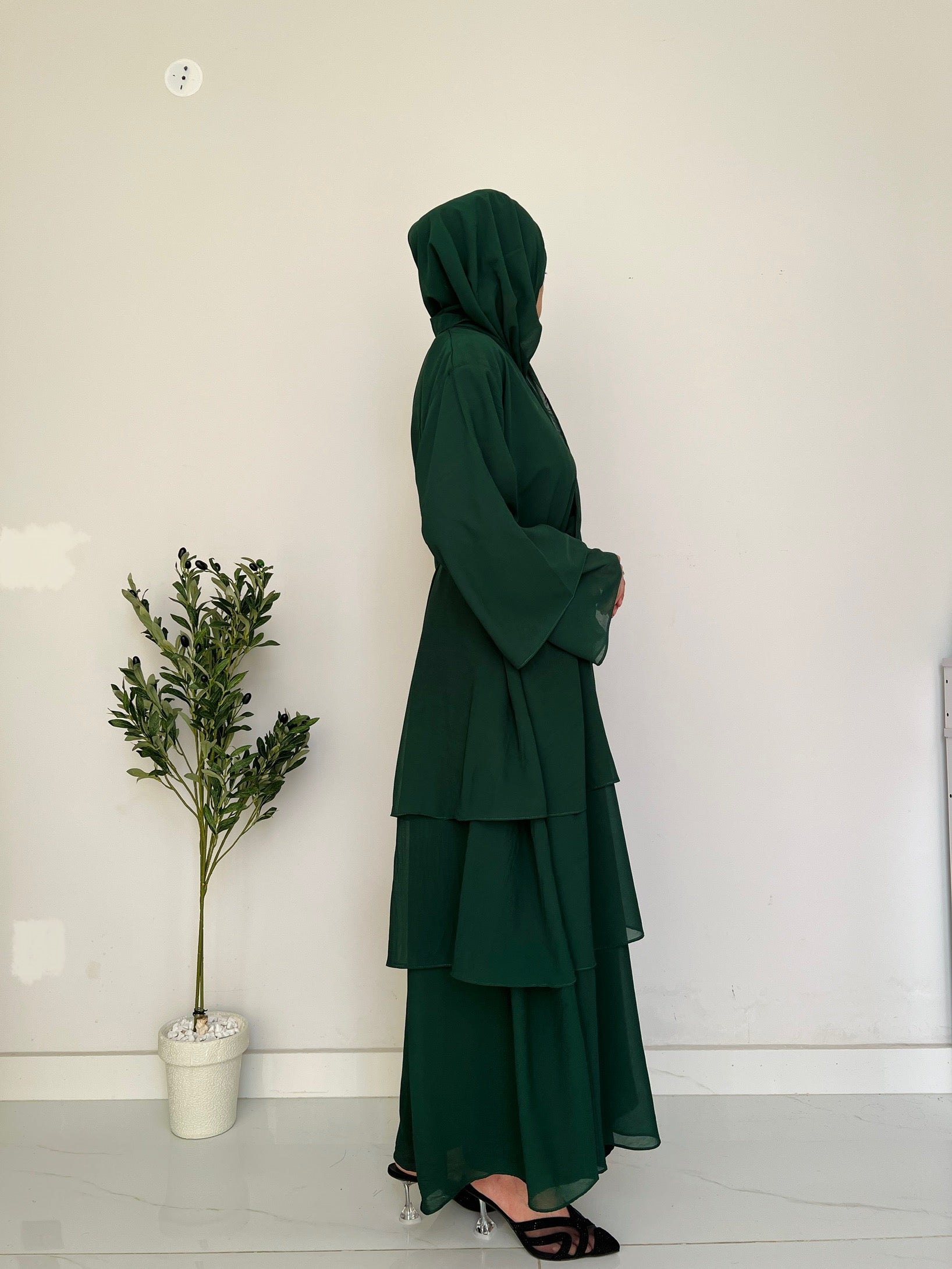 Layered Grace- Bottle Green