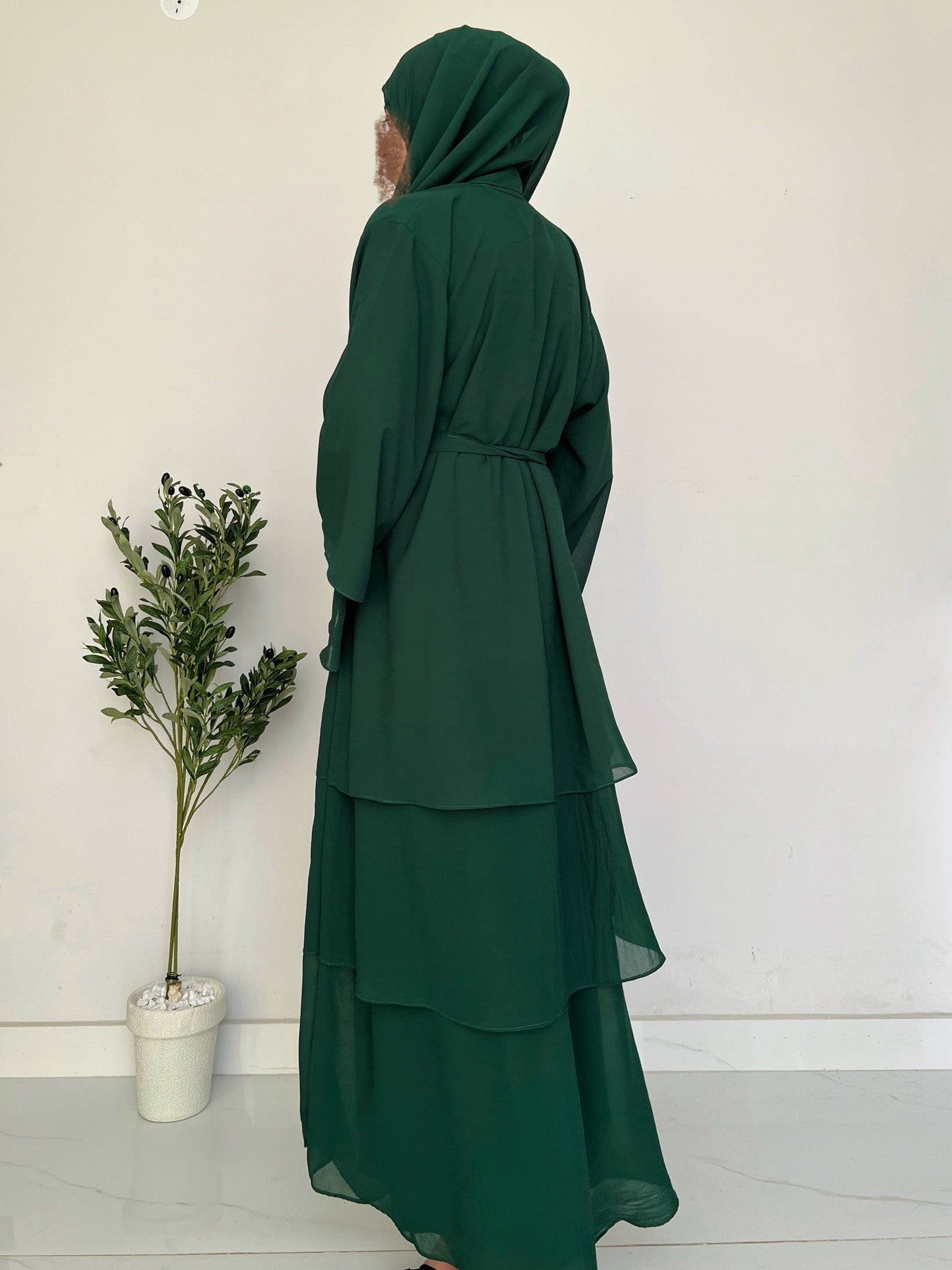 Layered Grace- Bottle Green