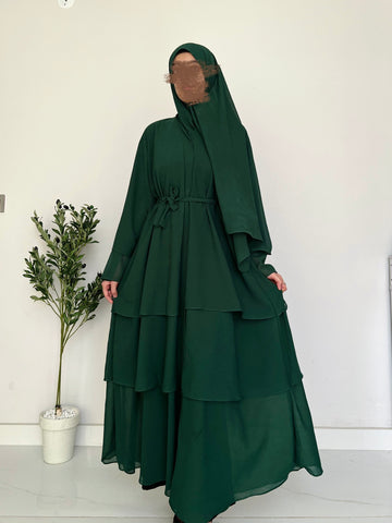 Layered Grace- Bottle Green