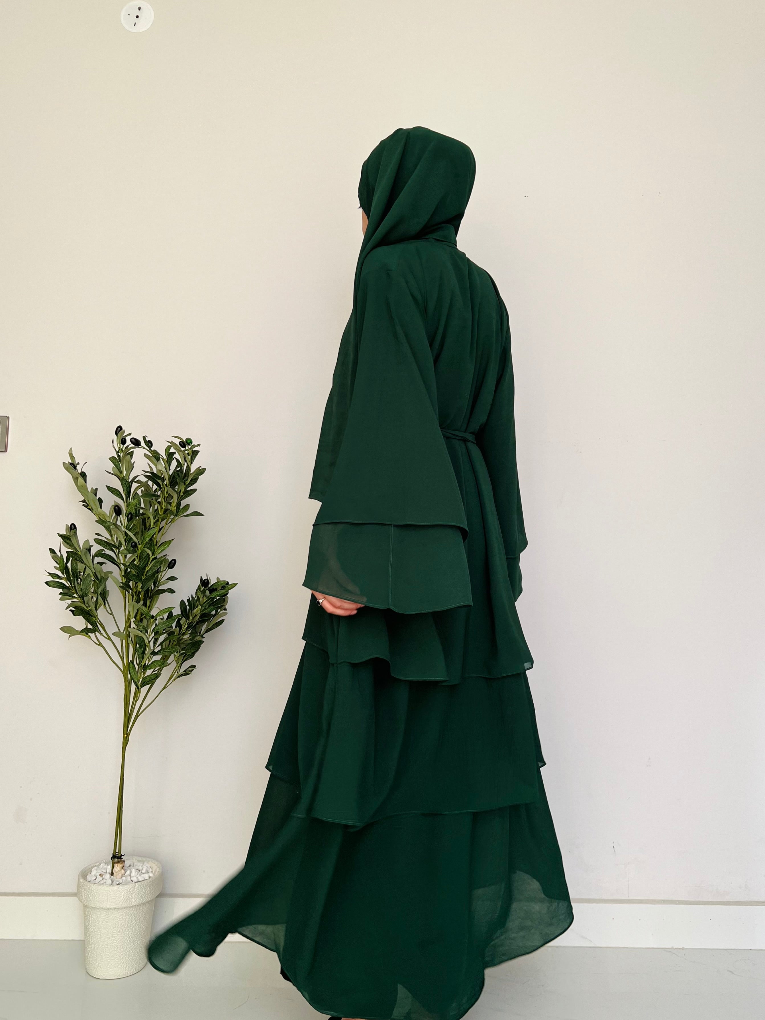 Layered Grace- Bottle Green