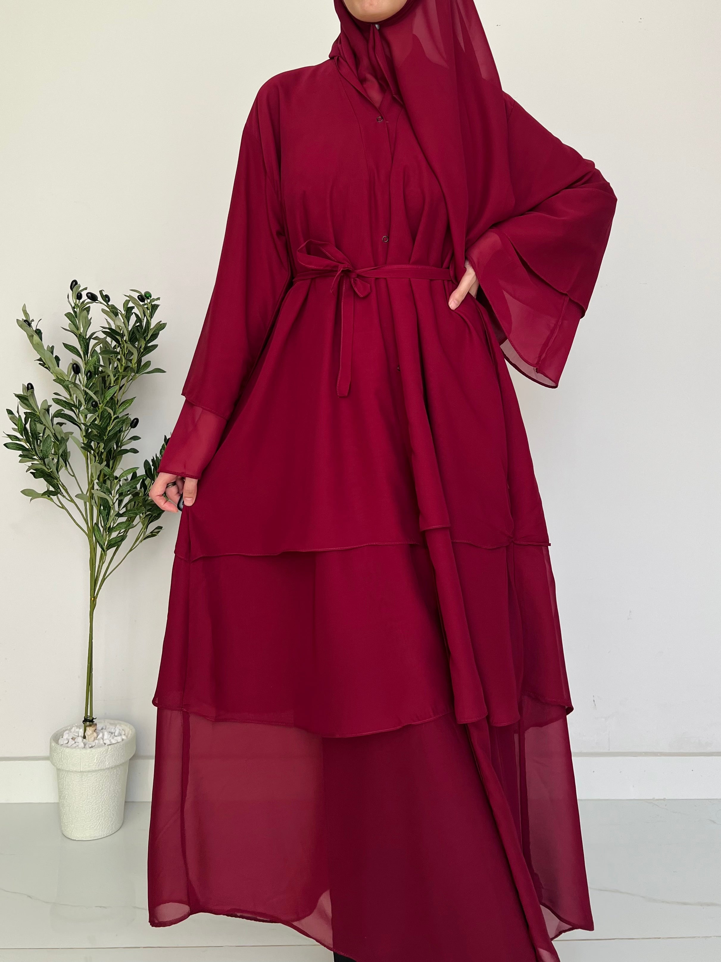 layered Grace- Maroon