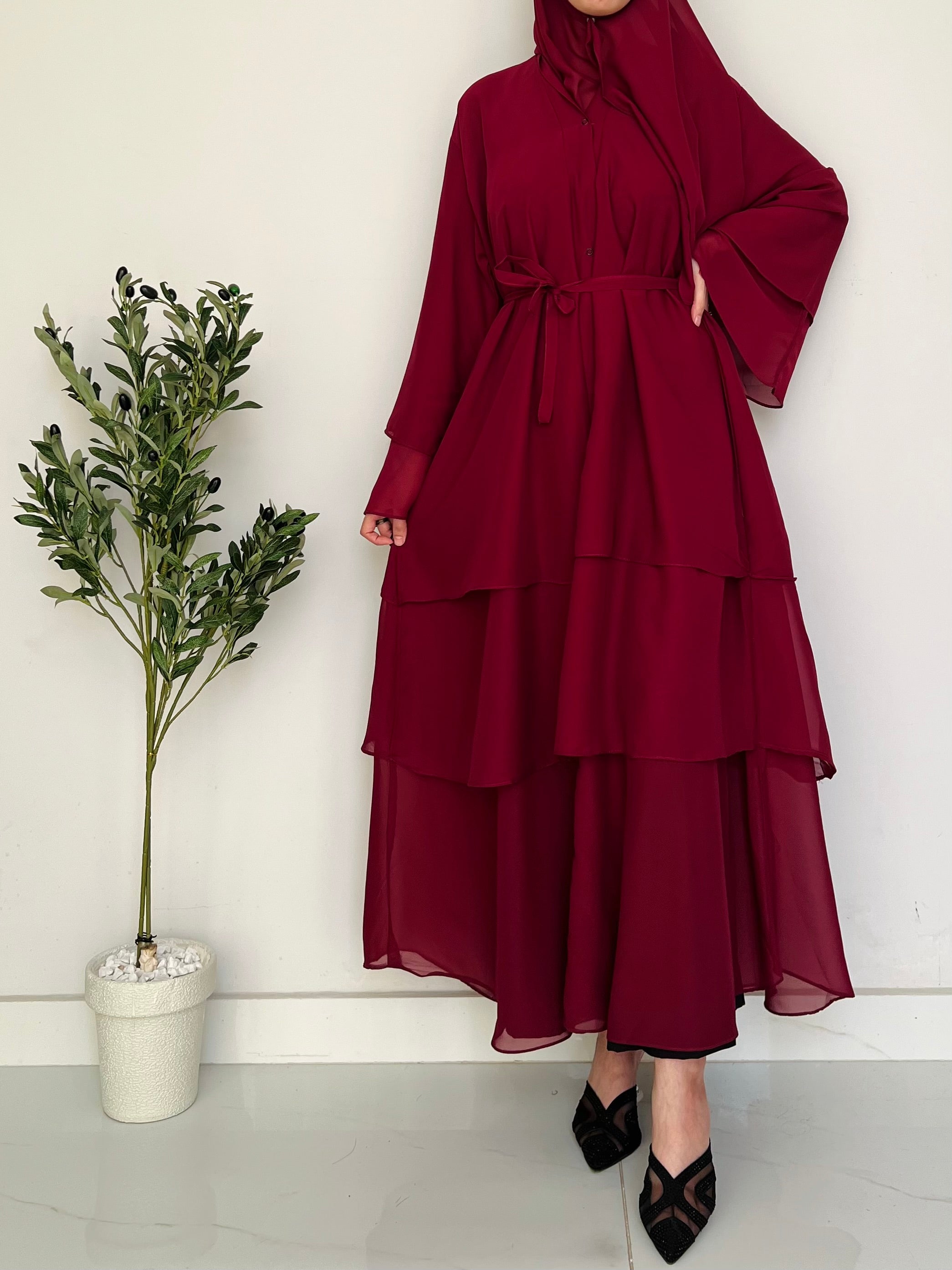 layered Grace- Maroon