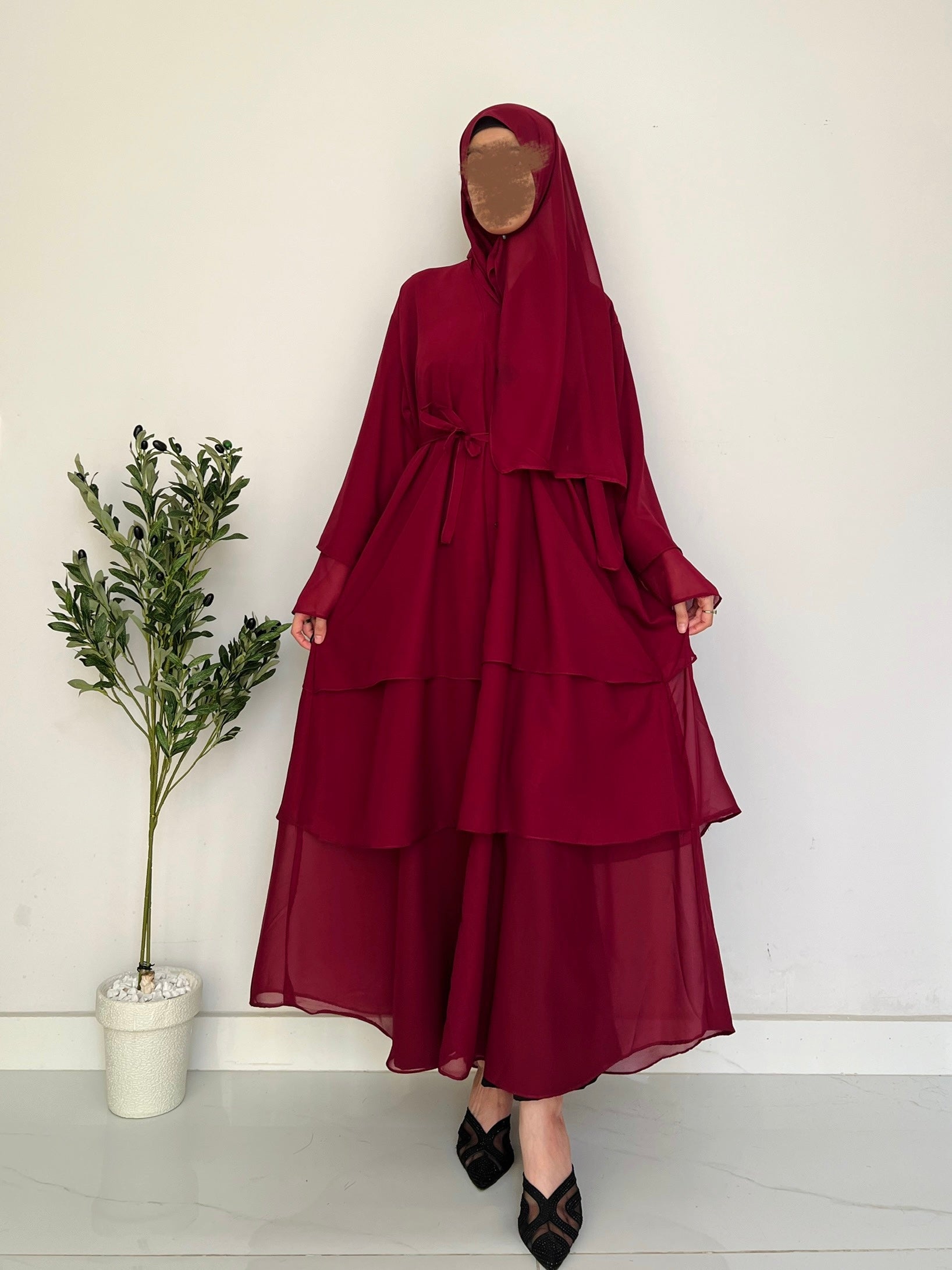 layered Grace- Maroon
