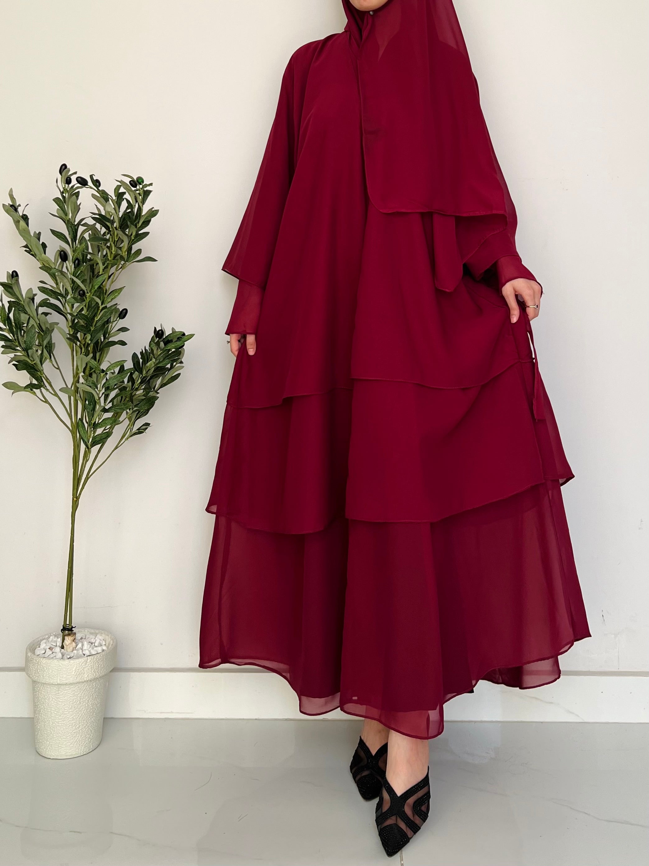 layered Grace- Maroon