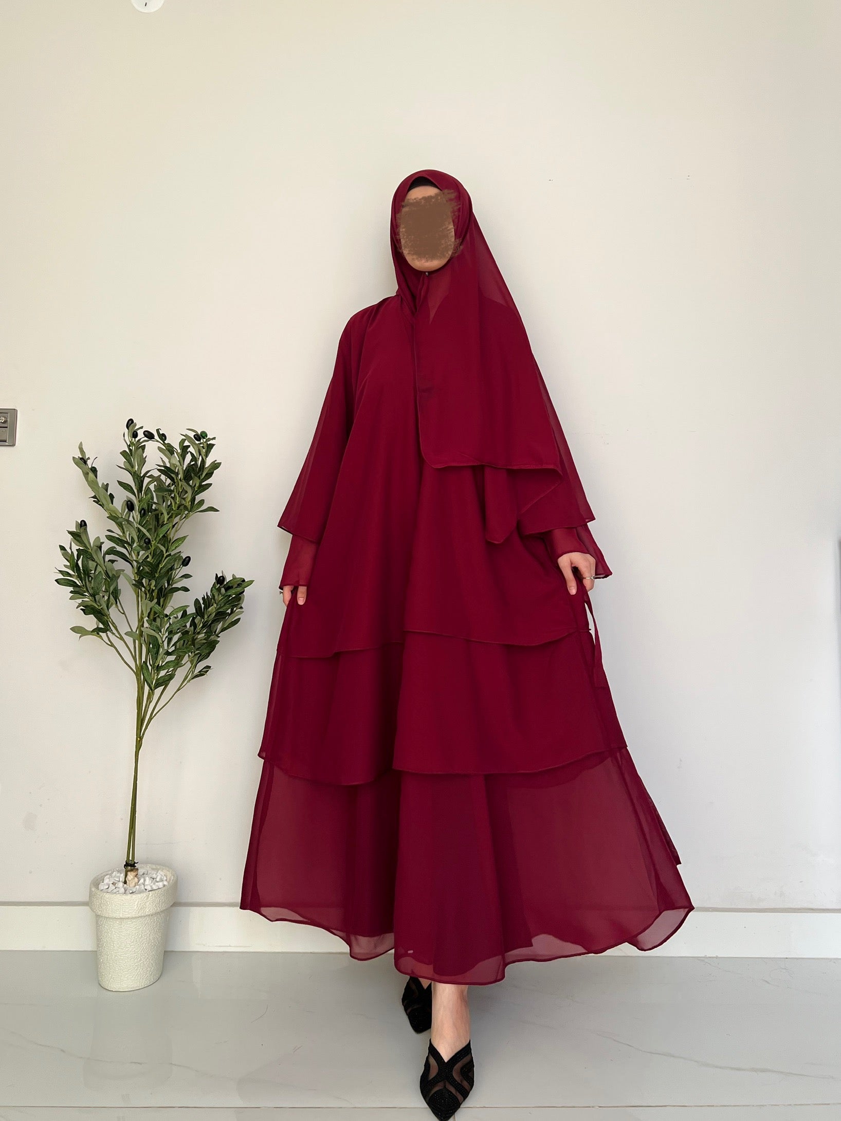 layered Grace- Maroon