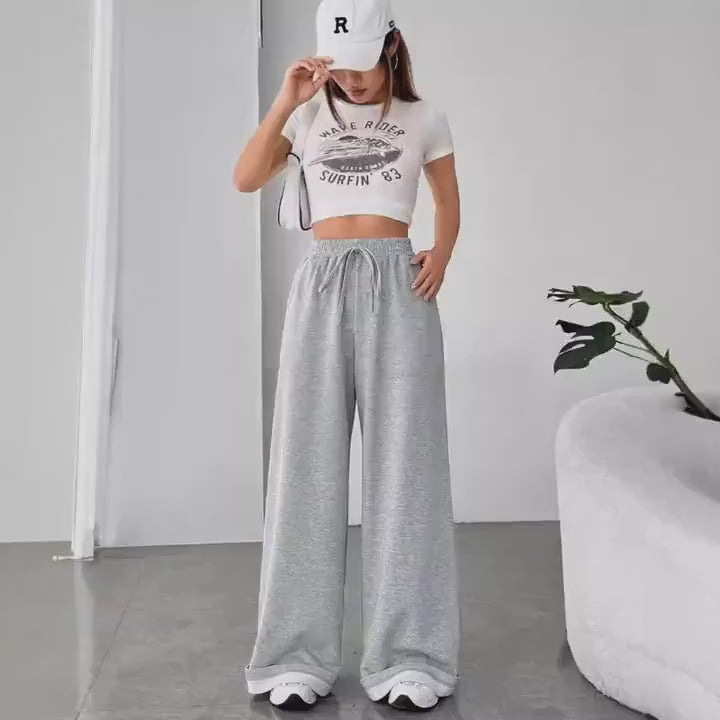 Wide leg loose Fit Trouser - Gray