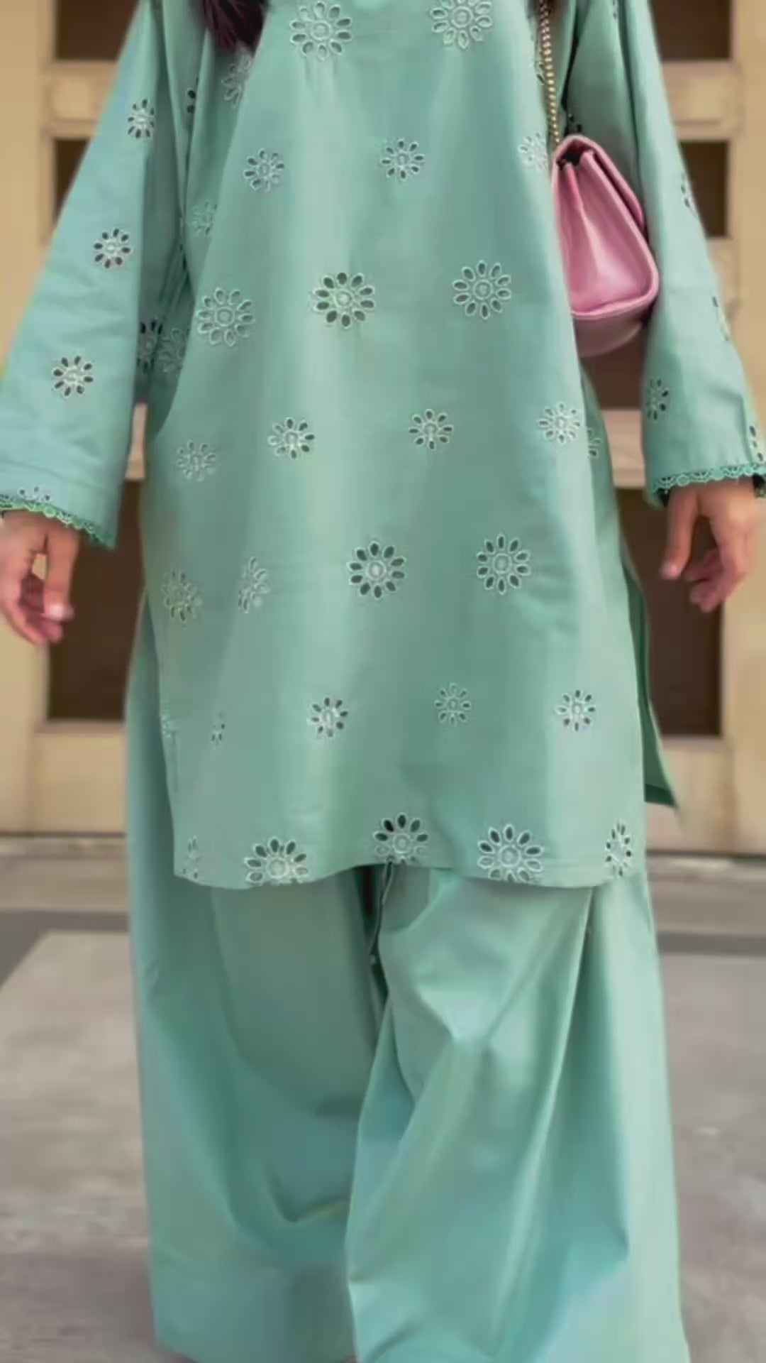 FLORA- 2PC COTTON COORD SET- MINT
