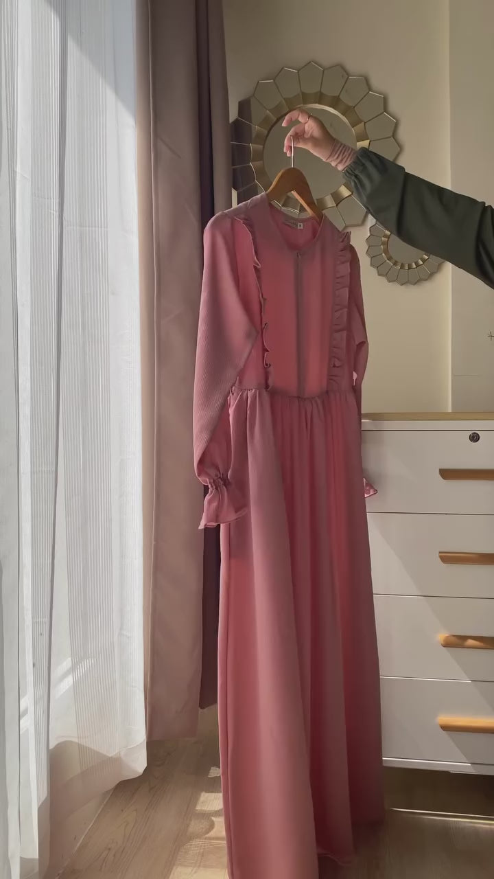 VINCY - FRILLED LONG DRESS/ABAYA