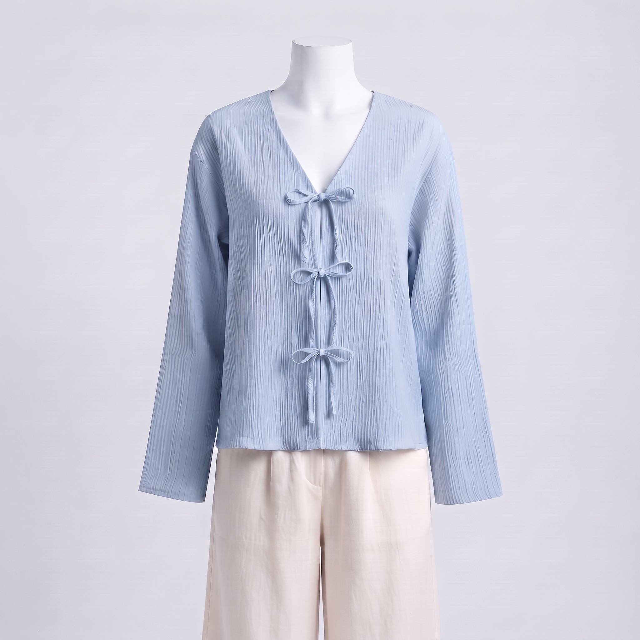 Powder Blue Tie Top