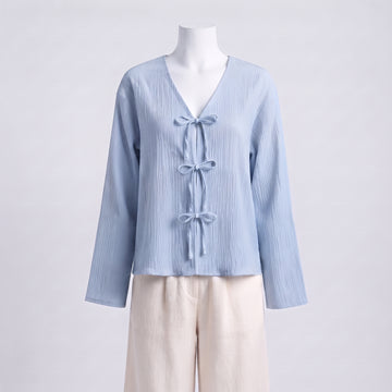 Powder Blue Tie Top