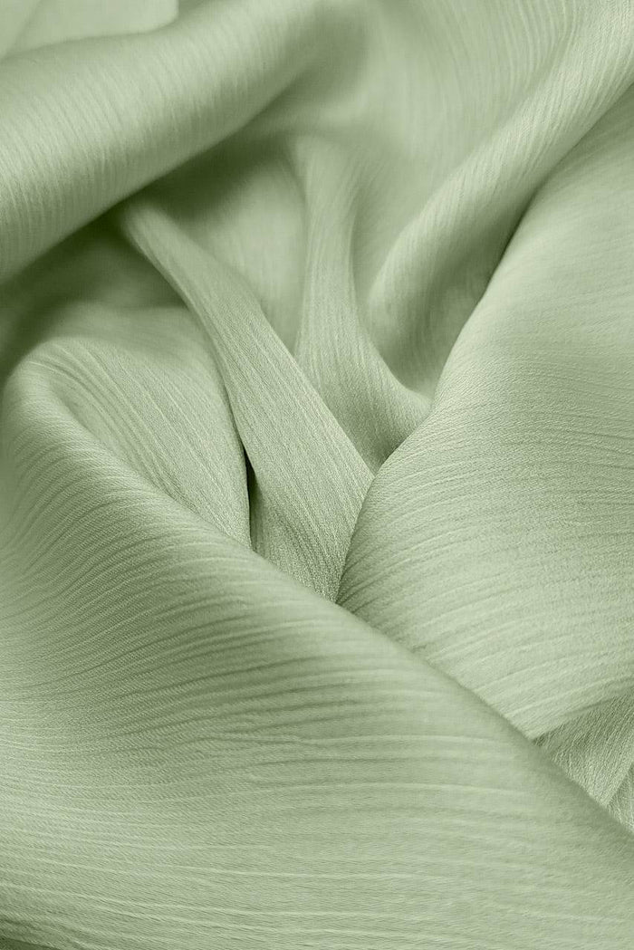 Premium Crinkle Silk Hijab - Sage