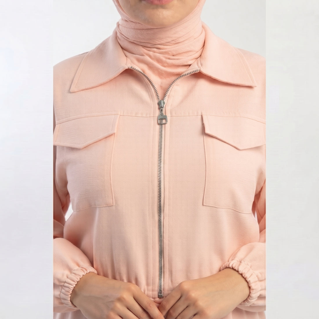 Two-Piece Fleece Modest Set â?? Cream