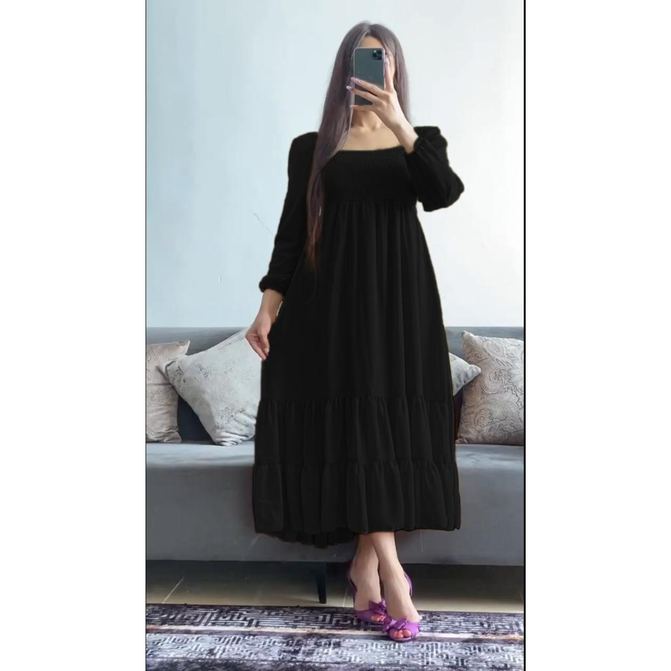 TWIL- Smoked Chiffon Dress